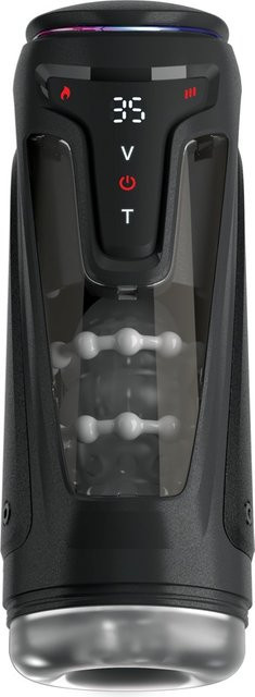 PDX Elite Moto-Bator Pro Masturbator mit Vibration und Stoßmassage in Schwarz - Bild 1