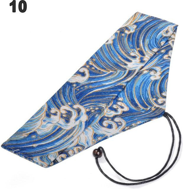NATAWA Tragbare Bestecktasche mit Japanischem Druck in Blau für Löffel, Gabeln, Essstäbchen und Trinkhalme - Bild 1