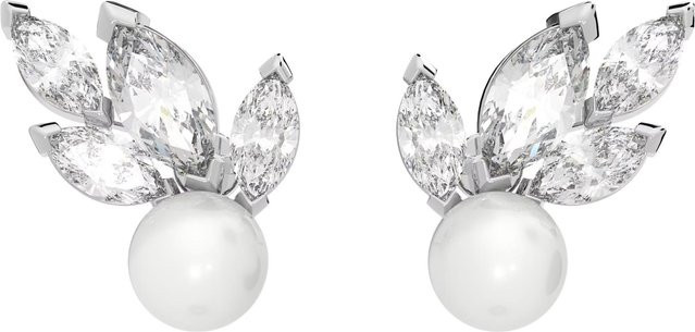 Swarovski Ohrringe, Silber, Zirkonia, Perle, Kristall, Damen - Bild 1