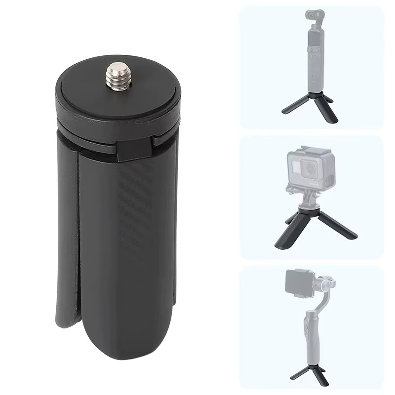 GOT-TOG Desktop Tripod für DJI Pocket 2 3, GoPro Action 2 4 und Osmo Mobile 6 5 4 3 2 Stabilizer Gimbal in Schwarz - Bild 2