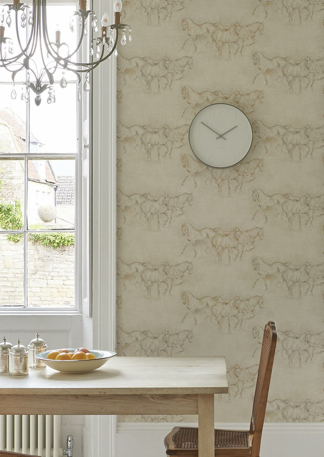 Lewis & Wood Tapete Equus LW74 mit Tiermotiv in Beige, Non-Woven, Breite: 134 cm - Bild 1