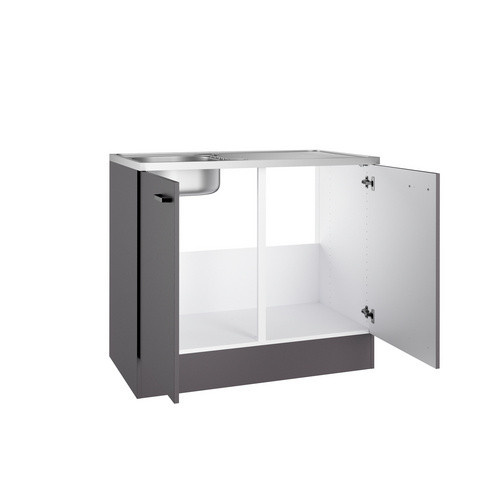 OPTIFIT Spülenunterschrank OPTImulti MUKI SPL106-1+ Kiel420 in Anthrazit Matt, B/T/H: 100 x 60 x 88,2 cm - Bild 3