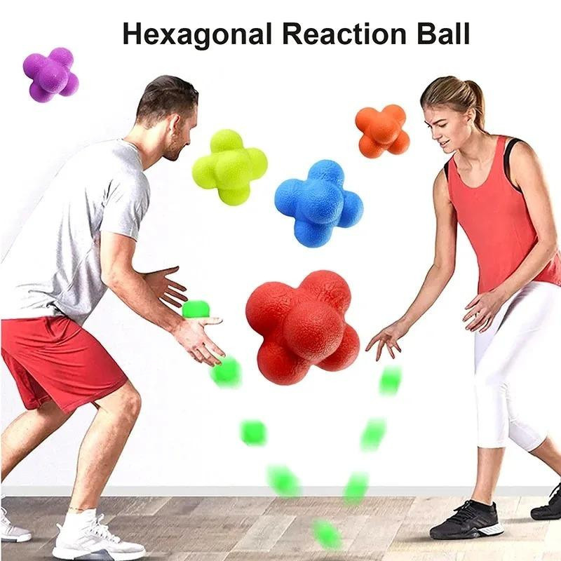 Fashnics Gummi-Sechskant-Reaktionsball Reflex-Trainer für 6-12 Jahre - Bild 3