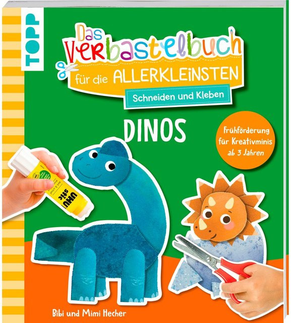 Das Verbastelbuch für die Allerkleinsten. Schneiden und Kleben. Dinos von Bibi und Mimi Hecher - Bild 1