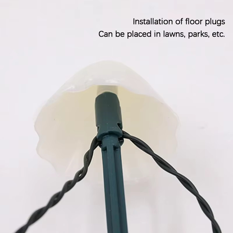 LED Solar Pilz Lichterkette mit 8 Modi für Garten und Terrasse, 10er Set Outdoor Dekolichter aus Kunststoff - Bild 5
