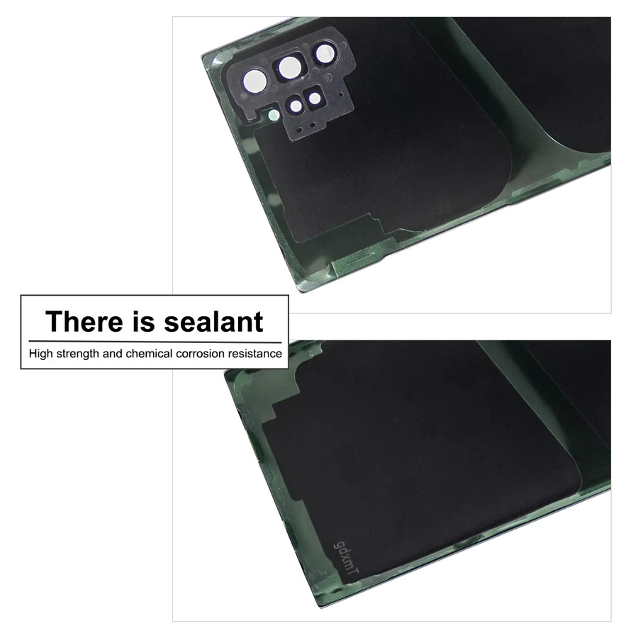 Samsung Note 10 Plus Ersatzgehäuse Glas-Rückseite mit Objektivöffnung in Schwarz - Bild 4