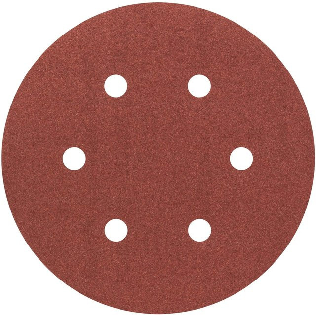 Bosch Schleifblatt Set für Exzenterschleifer, 5 Stück, Körnung 180, Durchmesser: 150 mm, Farbe: Braun - Bild 1