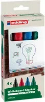 Edding 28 EcoLine Whiteboardmarker Set mit Rundspitze, nachfüllbar, 4er-Set, Multicolor (Blau, Grün, Rot, Schwarz) - Bild 2