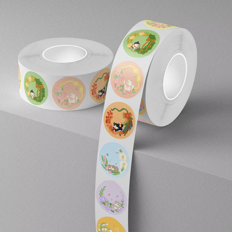 500 Stück TYFYO Kaninchen-Aufkleber in Multicolor für Kinder, Durchmesser: 2,5 cm - Bild 2