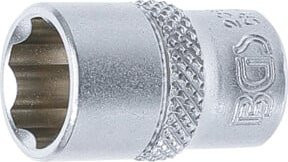BGS Super Lock Steckschlüssel-Einsatz aus Chrom-Vanadium, Antrieb Innenvierkant 1/4 Zoll, Schlüsselweite 11 mm, Farbe Silber - Bild 1