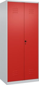 C+P PSA Doppel-Spind Classic PLUS mit 2 Abteilen, Farbe Lichtgrau und Verkehrsrot, B/T/H: 80 x 50 x 185 cm - Bild 1