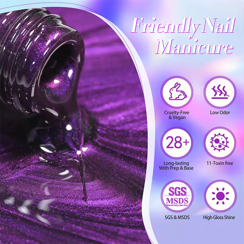 BORN PRETTY Magnetischer Gel Nagellack, Lila, 10 ml - Bild 6