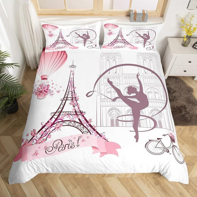 Bettwäsche-Set mit Graffiti-Cheerleader-Motiv von Jessica Chen aus Polyester, 3-teilig, Breite: 135 cm, Höhe: 200 cm - Bild 1