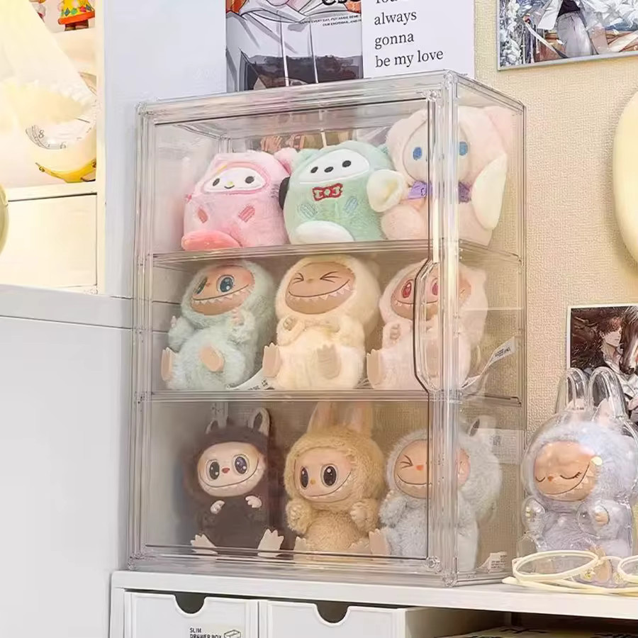 Multifunktionale Aufbewahrungsbox aus Baumwolle für Plüschpuppen und Blind Boxes, Multicolor, Display-Ständer für Weihnachtsfiguren - Bild 2