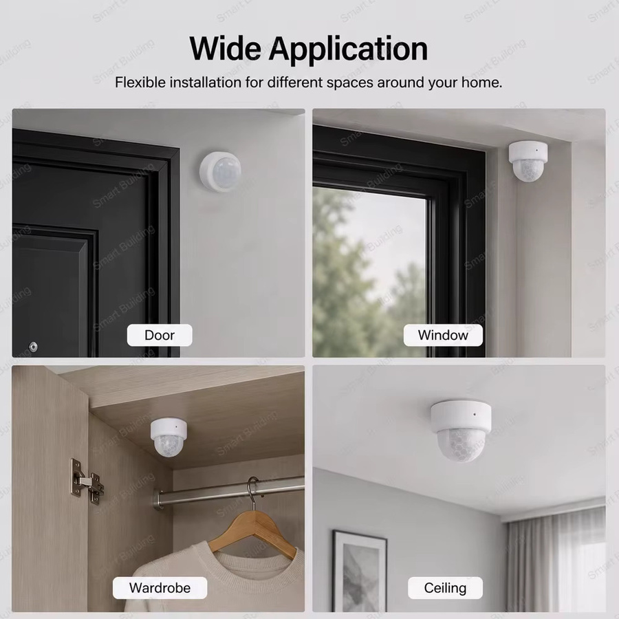 Tuya Zigbee Mini PIR-Bewegungssensor Infrarot-Bewegungsmelder in Weiß für Alexa, Google Home, ZHA und Zigbee 2MQTT - Bild 2