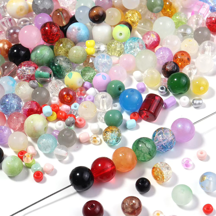 louleur Glasperlen, bunte Spacer-Perlen, 3-12 mm, Unisex - Bild 1