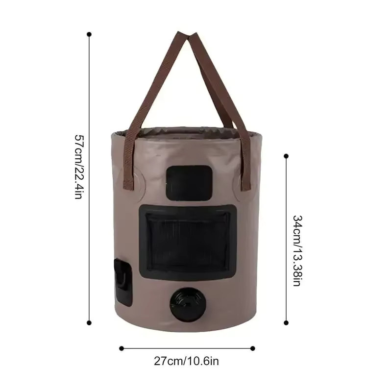 HOCOSHINE Tragbarer faltbarer Eimer in Coral mit 25l Fassungsvermögen für Outdoor und Reise - Bild 3