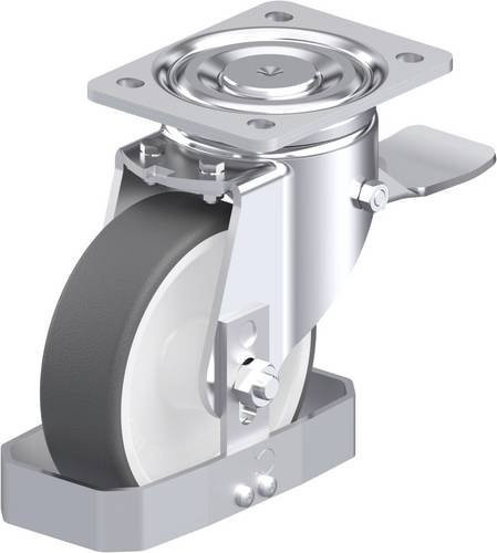 Blickle LH-POTH 150G-ST-FS Stahlblech-Lenkrolle aus verzinktem Stahl mit Rad-Durchmesser 150 mm und einer Tragfähigkeit von 500 kg - Bild 1