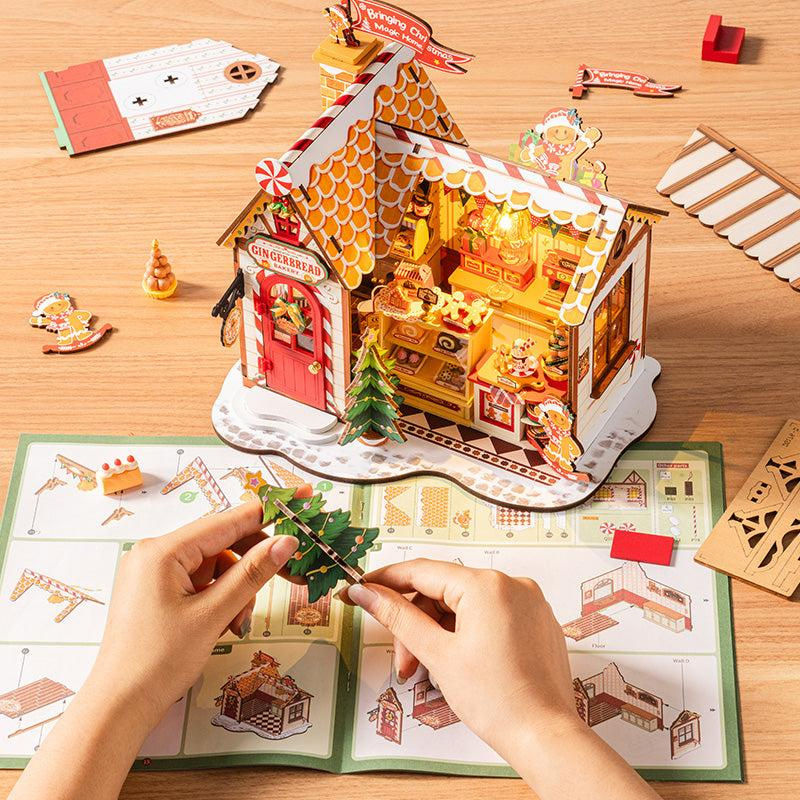 ROBOTIME Rolife 3D-Puzzle Lebkuchenhaus DIY Miniaturhaus DG176 - Bild 5