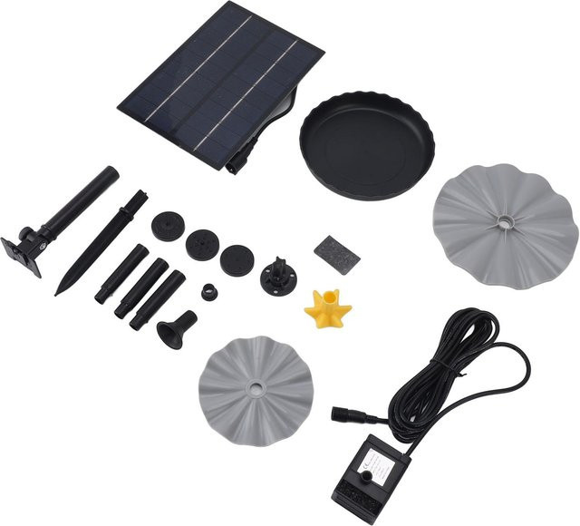 OutsideWorld Solarbetriebenes Wasserpumpen-Set 4W für Garten und Teich in Schwarz - Bild 1