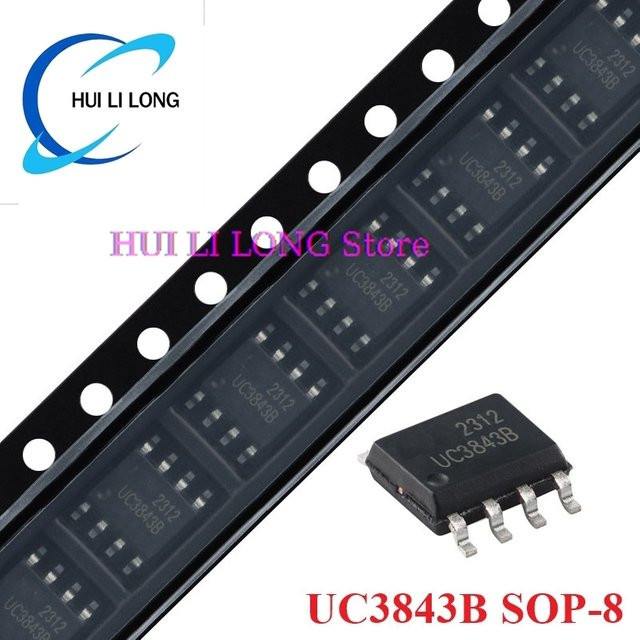 UC3843B Hochleistungs-Strommodus PWM-Controller-Chip IC in Schwarz (SOP8) - Bild 1