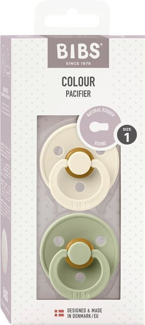BIBS 2er-Pack Colour Schnuller aus Latex in Multicolour für 0-6 Monate - Bild 1