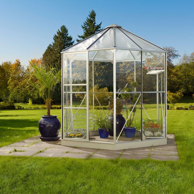 Vitavia Gewächshaus-Pavillon Hera 4500 aus eloxiertem Aluminium mit Stahlfundament und 4,5 m² Fläche - Bild 1