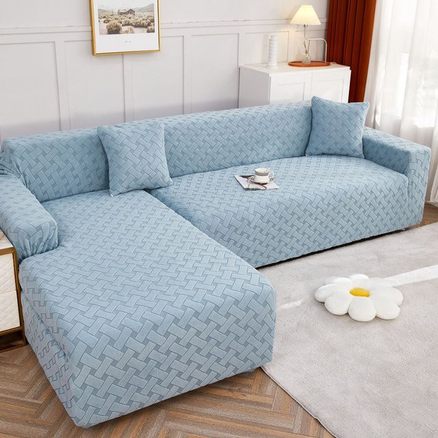 BC-Warm Home Sofabezug aus Samt in Blau, modern und rutschfest, für Sofas von 145-180 cm - Bild 1