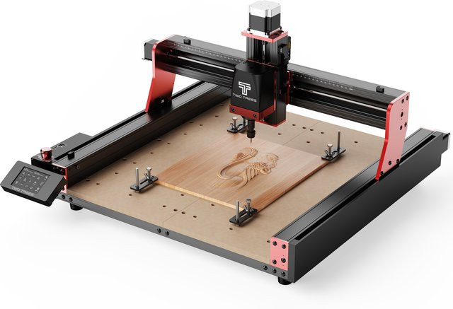 TwoTrees TTC 450 Pro CNC-Fräsmaschine mit Lasergravur- und Schneidefunktion in Schwarz, Arbeitsbereich B: 46 cm, T: 46 cm, H: 8 cm - Bild 1