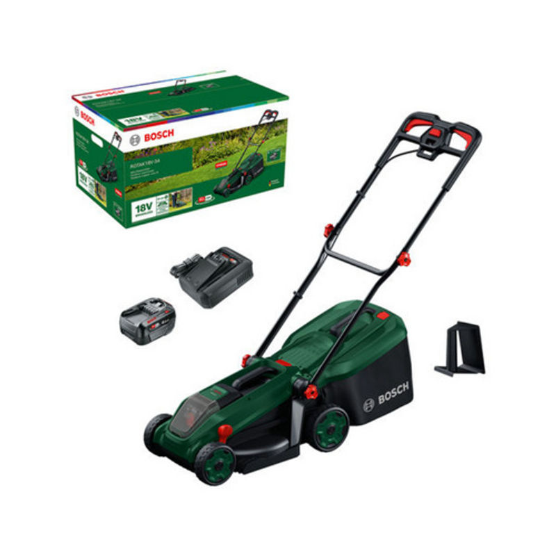 Bosch Akku-Rasenmäher ROTAK 18V-34 mit 1x Akku PBA 18V 4.0Ah, grün-schwarz - Bild 2