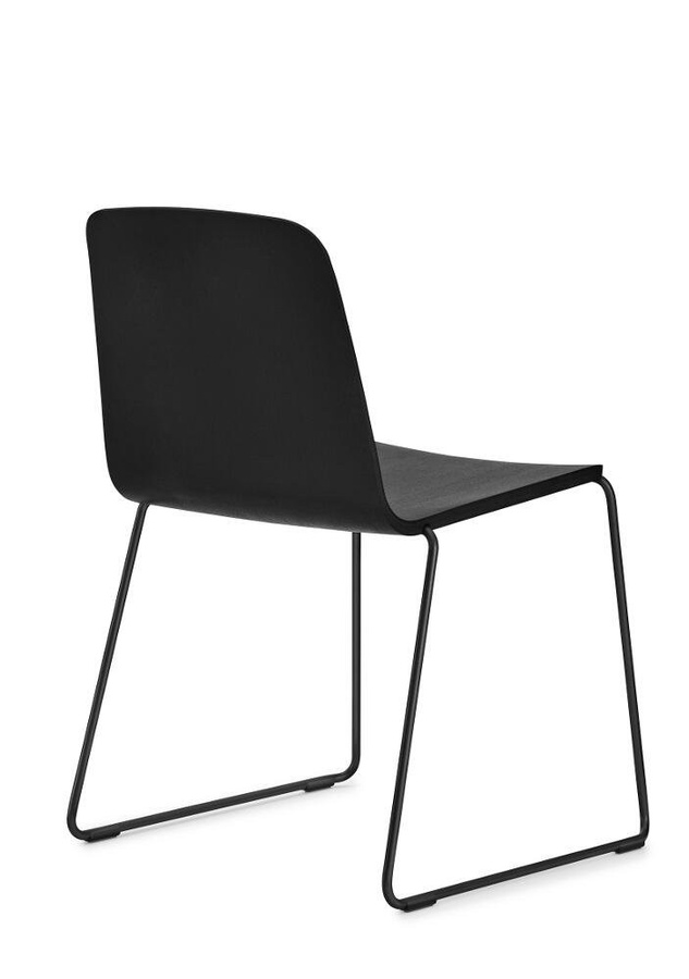 Normann Copenhagen Just Chair minimalistischer Stapelbarer Stuhl aus Eschenholz und Stahl in Schwarz - Bild 2