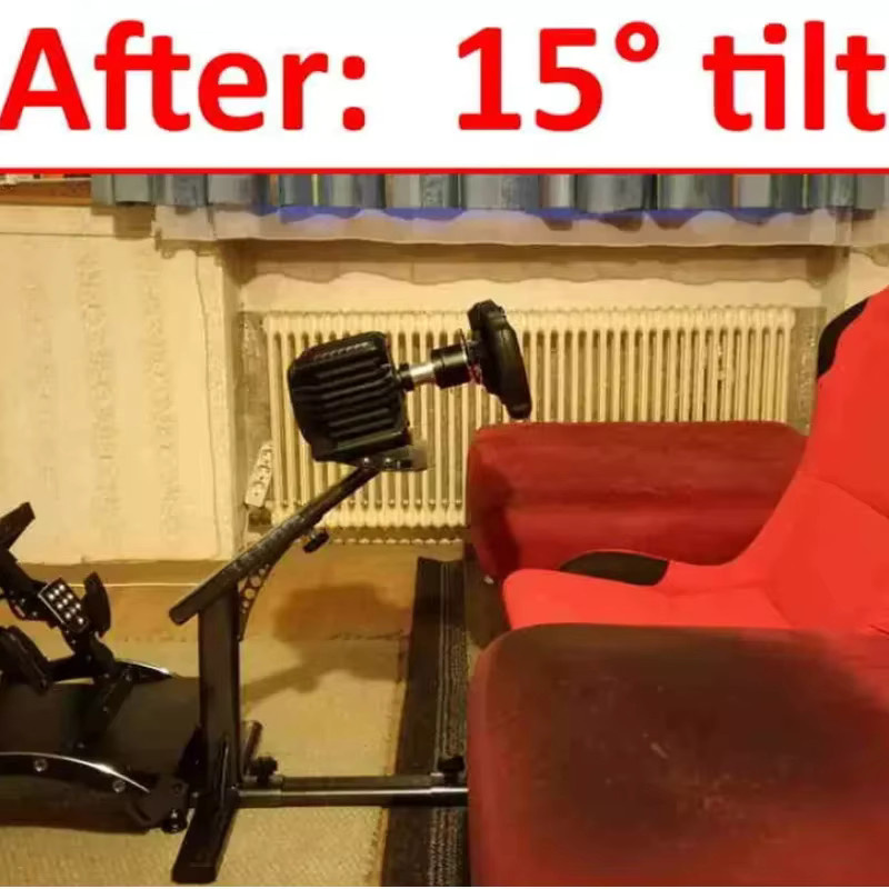 Fanatec Montagehalterung für CSL DD und GT DD Pro Radspielsitz Tisch mit 15 Grad Winkel in Schwarz - Bild 3