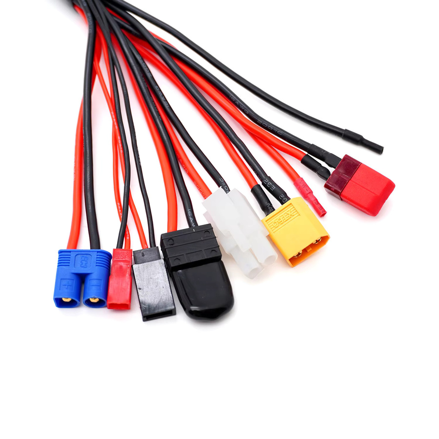 YSIDO RC-Ladegerät-Adapter, 8-in-1-Akku-Ladekabel, XT60, 4,0 mm Bananenstecker auf TRX Tamiya JST EC3 T-Stecker für RC-Car-Drohne - Bild 2