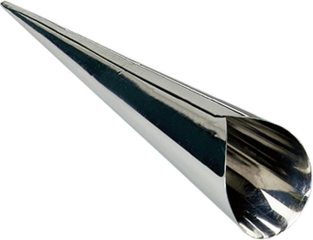 Schneider Schillerlockenform schräg aus Edelstahl in Silber, Länge: 12 cm, Durchmesser: 3 cm - Bild 1