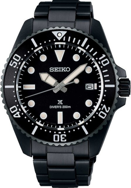 Seiko Armbanduhr Prospex, Solar, Edelstahl, Schwarz, 41 mm, Herren - Bild 1