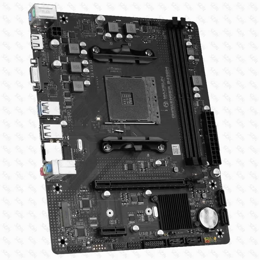 Maxsun Gaming-Kit mit B450 Motherboard, AMD Ryzen 5 5600 CPU, 32GB DDR4 3200MHz Arbeitsspeicher und 2x M.2 NVMe sowie SATA 3.0 Schnittstellen in Schwarz - Bild 3