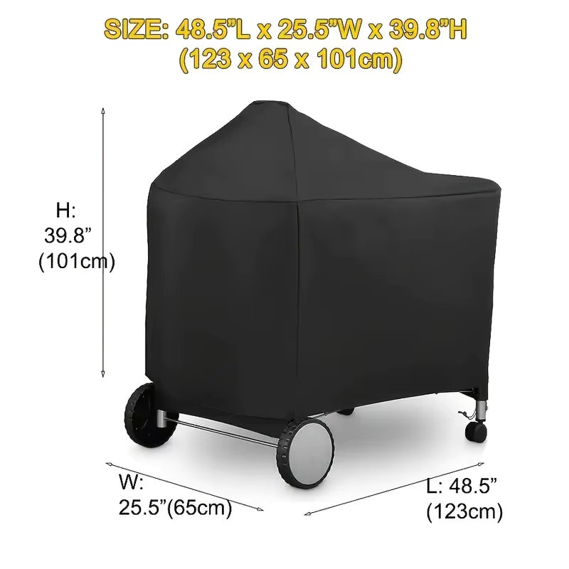 Weber Grillabdeckung für Performer Deluxe Holzkohlegrills, Schwarz, B/T/H: 123 x 101 x 65 cm - Bild 4