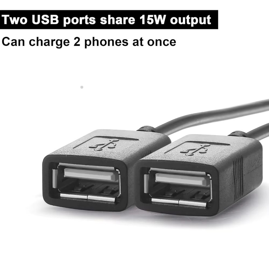 Waohei DC-DC Step Down Konverter 12V auf 5V 3A mit USB-A und USB-C Anschluss in Schwarz - Bild 4