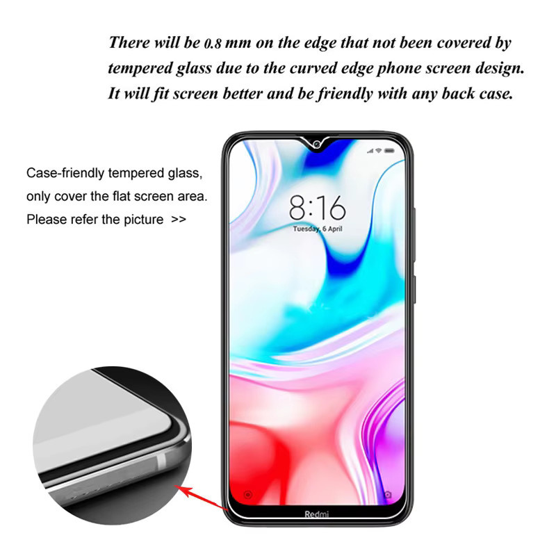 3er-Pack Xiaomi Displayschutzfolie aus gehärtetem Glas für Redmi Note 13 Pro 5G, Note 13 und Note 14, transparent - Bild 2