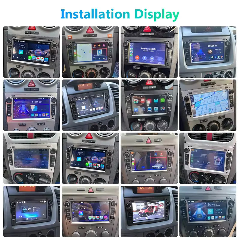 Junsun 7 Zoll Kabelloses CarPlay und Android Auto Autoradio für Opel Astra Vectra Vauxhall Antara Zafira Corsa Vivaro Meriva Combo Tigra, 2DIN Multimedia-Stereoanlage in Schwarz mit GPS, Bluetooth und SWC - Bild 3