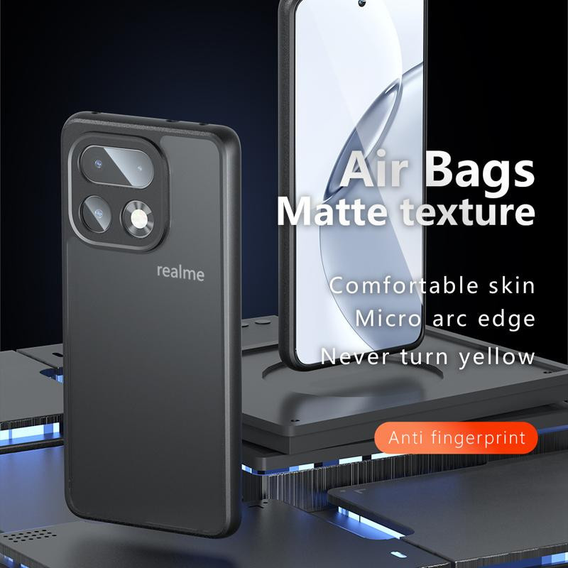 Stoßfeste Realme 16 Pro Plus 16 Pro Hülle aus mattem PC und TPU in Transparent mit Anti-Fingerabdruck-Beschichtung - Bild 3
