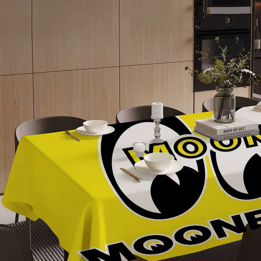 M-Mooneyes Rechteckige Tischdecke mit Grafikdesign in Gelb, waschbar - Bild 5