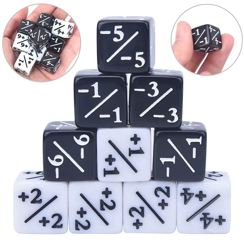 soulbao Würfelzähler, Zubehör, Weiß, Schwarz, 10-teiliges Set - Bild 2