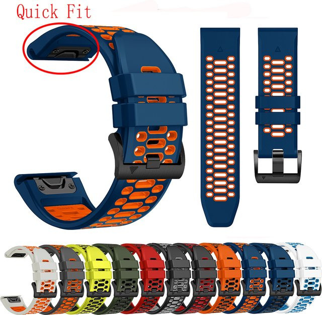QCTOG Uhrenarmband Silikon, Bicolor, Unisex - Bild 1