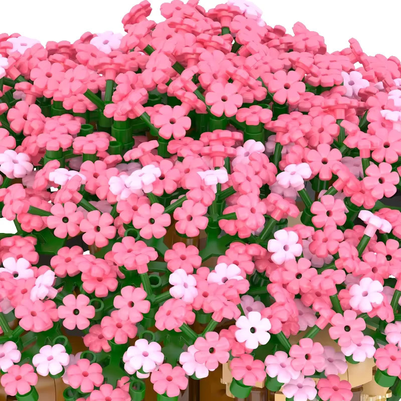 SIEZYOL Mädchen-Serie Kirschblüte Baumhaus Rosenstrauß Blumen, Bausteine Puzzle - Bild 3