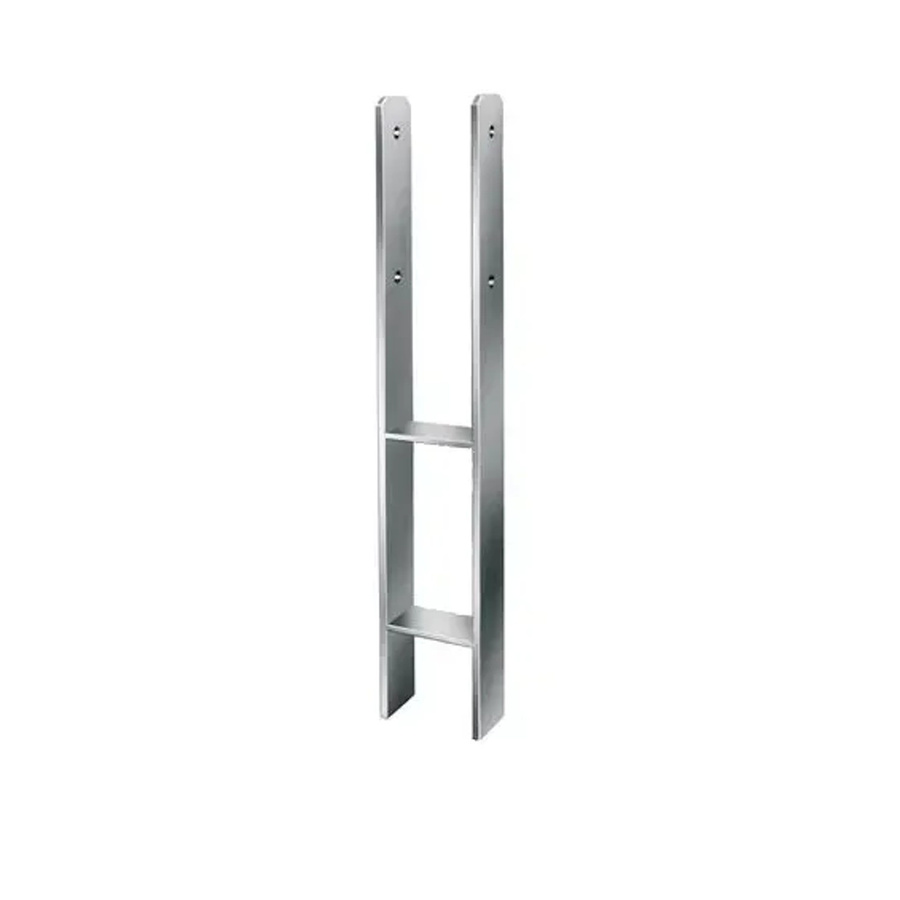 GartenLand H-Anker aus verzinktem Stahl für 9 x 9 cm Pfosten, Länge: 60 cm, Farbe: Silber - Bild 2