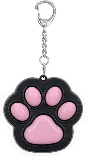 Katzenpfoten-Klicker-Fidget-Schlüsselanhänger, schwarz, Unisex - Bild 1