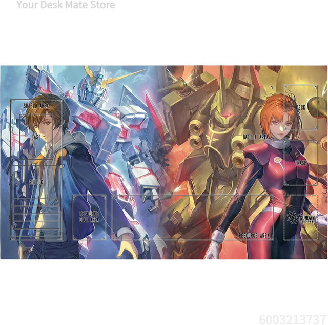 Bandai Gundam Kampf-Charakter TCG Spielmatte, Sammelkarten-Spiel Schreibtischunterlage, Mauspad - Bild 1