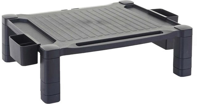 Proregal Monitorerhöhung aus Kunststoff in Schwarz und Grau, H x B x T: 13,5 x 43,5 x 33,5 cm - Bild 1