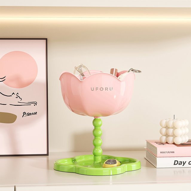 Uforu Vierblättriges Kleeblatt-Wandregal in Blau, kreativer Mehrzweck-Organizer aus Kunststoff für Wohnzimmer und Terrasse - Bild 1